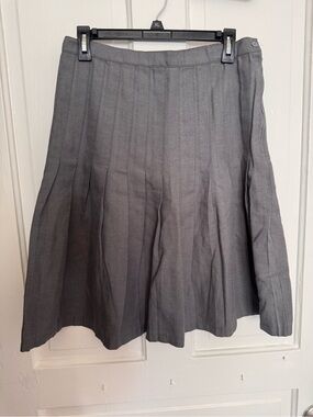 Gray Accordion Pleat Skirt
